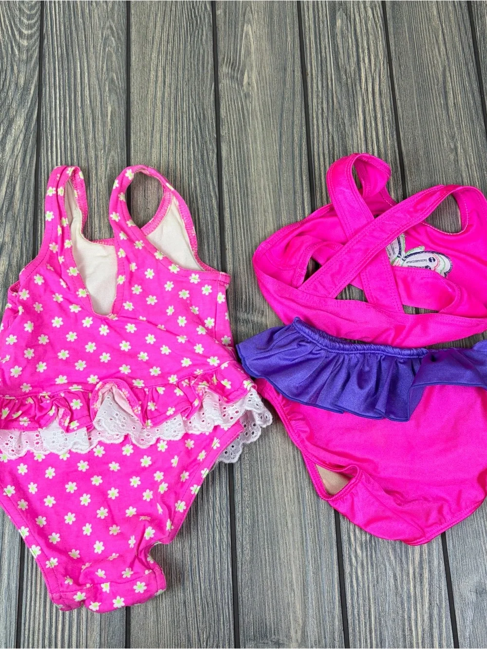 Vintage Y2K Swimsuit Lot Baby 12-18m Minnie Mouse